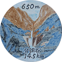 十二貫野用水 650m